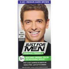 Чоловіча фарба для волосся Original Formula, відтінок середньо-темний коричневий H-40, Just for Men, одноразовий комплект