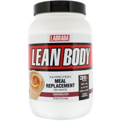Lean Body, Змінний шейк Hi-Protein Meal, булочка з корицею, Labrada Nutrition, 1120 г
