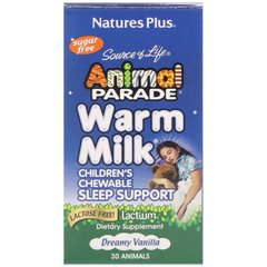 Source of Life, «Парад животных», жевательные конфеты для детей со вкусом теплого молока, сказочная ваниль, Nature's Plus, 30 жевательных капсул купить в Киеве и Украине