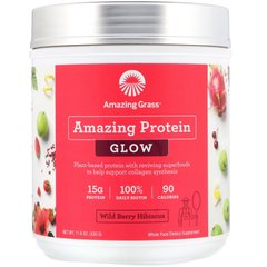 Приголомшливий протеїн, Сяйво, лісові ягоди і гібіскус, Amazing Grass, 330 г