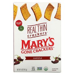 Mary's Gone Crackers, Настоящие тонкие крекеры, Chipotle, 5 унций (142 г) купить в Киеве и Украине