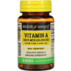 Вітамін A Mason Natural (Vitamin A) 10000 МО 100 капсул