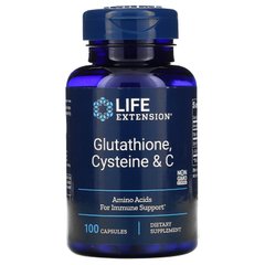 Глутатион цистеин и витамин С Life Extension (Glutathione Cysteine & C) 100 капcek купить в Киеве и Украине