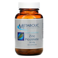 Піколинат цинку Metabolic Maintenance (Zinc Picolinate) 30 мг 100 капсул
