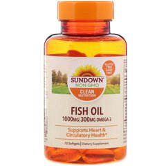 Риб'ячий жир Sundown Naturals (Fish Oil) 1000 мг 72 капсули
