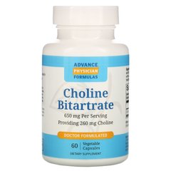 Битартрат холина Advance Physician Formulas, Inc. (Choline Bitartrate) 650 мг 60 капсул купить в Киеве и Украине