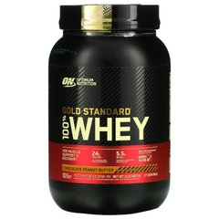 Сывороточный протеин изолят Optimum Nutrition (100% Whey Gold Standard) 909 г со вкусом шоколадного арахисового масла купить в Киеве и Украине
