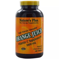 Витамин С Nature's Plus (Orange Juice Vitamin C) 1000 мг 60 жевательных таблеток купить в Киеве и Украине