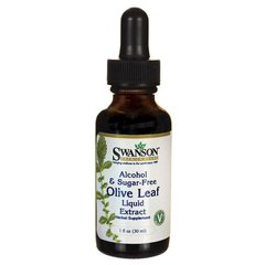 Рідкий екстракт оливкового листя (без алкоголю і цукру), Olive Leaf Liquid Extract (Alcohol- and Sugar-Free), Swanson, 296 мл