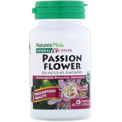 Пассифлора Nature's Plus (Herbal Actives Passion Flower) 250 мг 60 вегетарианских капсул купить в Киеве и Украине