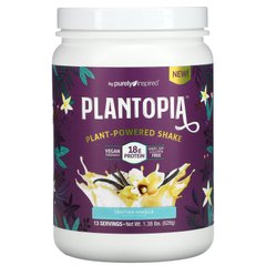 Purely Inspired, Plantopia, коктейль на основі рослин, таїтянська ваніль, 1,38 фунта (628 г)