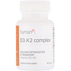 Комплекс D3.K2, Оптимизация и транспортировка кальция, HumanN, 30 таблеток купить в Киеве и Украине