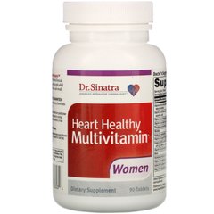 Мультивитамины для здоровья сердца, для женщин, Heart Healthy Multivitamin, Women, Dr. Sinatra, 90 таблеток купить в Киеве и Украине