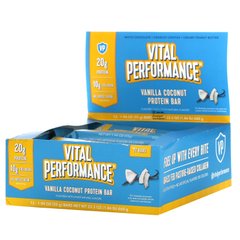 Vital Proteins, Протеїновий батончик Vital Performance, ваніль та кокос, 12 батончиків по 1,94 унції (55 г) кожен
