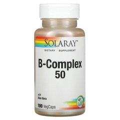 Витамины В-50 комплекс Solaray (B-Complex 50) 100 капсул купить в Киеве и Украине
