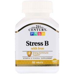 Стрес B + Залізо 21st Century (STRESS B with Iron) 66 таблеток