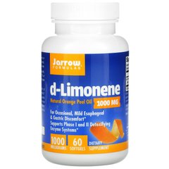 Апельсинове масло Jarrow Formulas (d-Limonene) 1000 мг 60 капсул