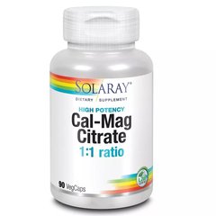 Кальций и Магний Solaray (Cal-Mag Citrate) 90 капсул купить в Киеве и Украине