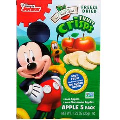 Хрусткі фрукти, Disney Junior, яблука з корицею, Brothers-All-Natural, 5 упаковок, 35 г (123 oz)