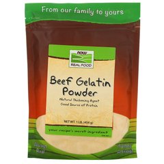 Порошок желатину з яловичих кісток Now Foods (Beef Gelatin Powder) 454 г