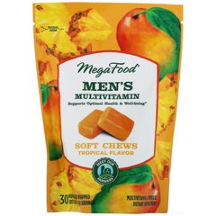 Мультивітаміни для чоловіків MegaFood (Men's Multivitamin) 30 жувальних цукерок