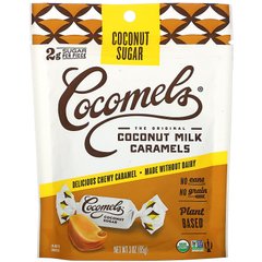 Органічна кокосова молочна карамель, кокосовий цукор, Cocomels, 3 унції (85 г)