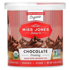 Miss Jones Baking Co, Органическая глазурь, шоколад, 11,29 унции (320 г) купить в Киеве и Украине