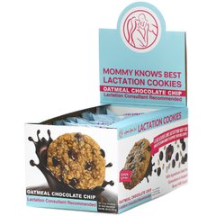 Mommy Knows Best, Lactation Cookies, печиво з вівсяно-шоколадною крихтою, 10 шт., 57 г (2 унції) кожне
