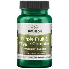 Фіолетовий фруктово-вегетаріанський комплекс, Purple Fruit,Veggie Complex, Swanson, 400 мг, 60 капсул
