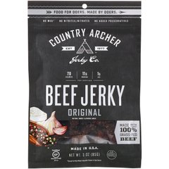 Натуральна в'ялена яловичина, Оригінальний смак, Country Archer Jerky, 3 унції (85 г)