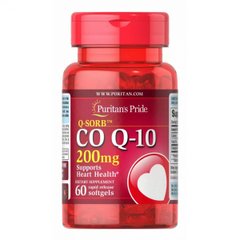 Коензим Q-10 Puritan's Pride Q-SORB ™ Co Q-10 200 мг 60 гелевих капсул