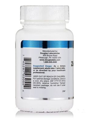 Пиколинат цинка Douglas Laboratories (Zinc Picolinate) 20 мг 100 таблеток купить в Киеве и Украине