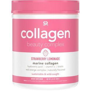 Морський колаген косметичний смак полуничний лимонад Sports Research (Collagen Beauty Complex) 180 г