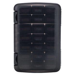 Ezy Dose, Weekly 3X/Day Pill Organizer with Case, Black, 1 Count купить в Киеве и Украине