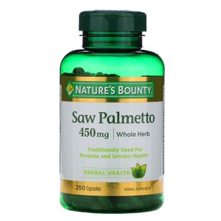 Со Пальметто Nature's Bounty (Saw Palmetto) 450 мг 250 капсул купить в Киеве и Украине