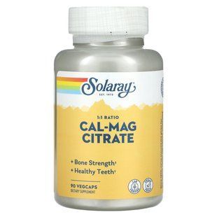 Calcium and Magnesium Solaray (Cal-Mag Citrate) 90 capsules