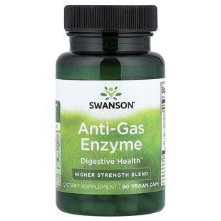 Анти-Газ Фермент, Anti-Gas Enzyme, Swanson, 123 мг, 90 капсул