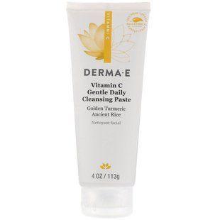 Витамин С, Нежная ежедневная очищающая паста, Vitamin C, Gentle Daily Cleansing Paste, Derma E, 113 г купить в Киеве и Украине