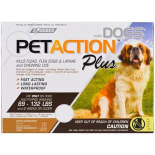 Для больших собак, For Xlarge Dogs, PetAction Plus, 3 дозы по 0,51 мл купить в Киеве и Украине