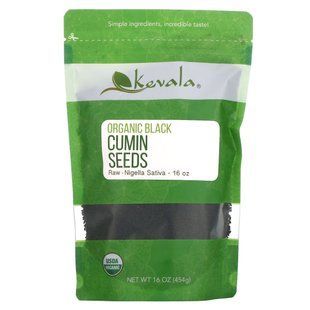 Семена черного тмина органик Kevala (Black Cumin Seeds) 453 г купить в Киеве и Украине