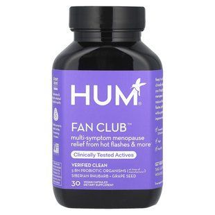 HUM Nutrition, Fan Club&trade;, Multi-Symptom Menopause Relief, 30 Vegan Capsules