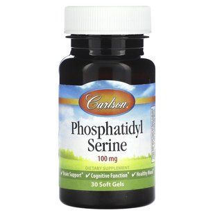 Carlson, Phosphatidyl Serine , 100 mg, 30 Soft Gels купить в Киеве и Украине