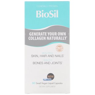 Усовершенствованный генератор коллагена, Advanced Collagen Generator, BioSil by Natural Factors, 60 вегетарианских капсул купить в Киеве и Украине