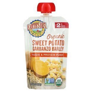 Earth's Best, Organic Veggie & Protein Puree, 6+ Months, Sweet Potato Garbanzo Barley, 3.5 oz (99 g) купить в Киеве и Украине