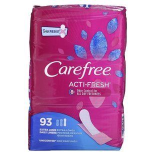 Carefree, Acti-Fresh, Daily Liners, Extra Long, Unscented, 93 Liners купить в Киеве и Украине