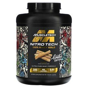 MuscleTech, Nitro-Tech&reg; 100% Whey Gold, Limited Edition, Churros, 5.1 lbs (2.32 kg)