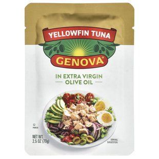 Genova, Yellowfin Tuna in Extra Virgin Olive Oil, 2.5 oz (70 g) купить в Киеве и Украине