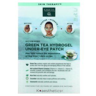 Earth Therapeutics, Green Tea Hydrogel Under-Eye Patch, 5 Pairs купить в Киеве и Украине