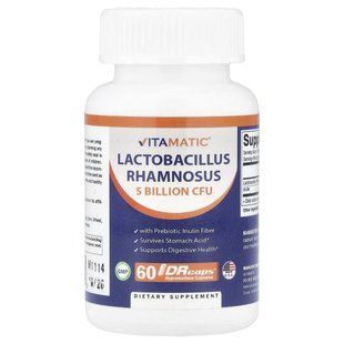 Vitamatic, Lactobacillus Rhamnosus, 60 DRcaps&reg; Hypromellose Capsules купить в Киеве и Украине