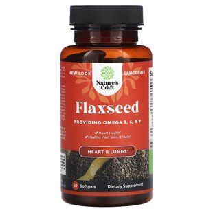 Nature's Craft, Flaxseed, 60 Softgels купить в Киеве и Украине